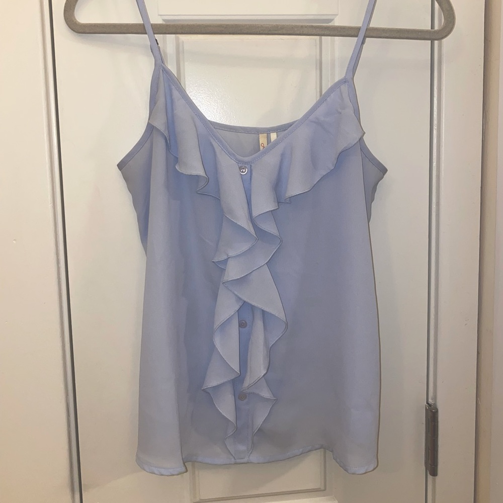 Brand: Frenchi - Light blue blouse, 100% polyester, Medium